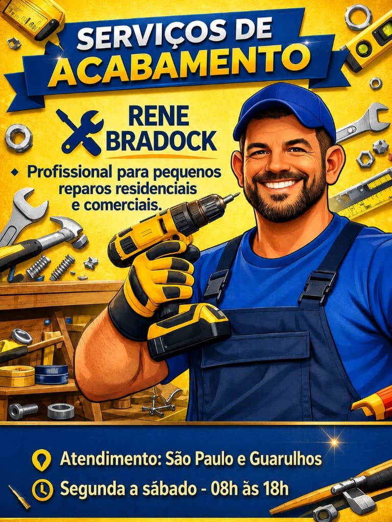Renê Bradock — profissional de acabamento e pequenos reparos